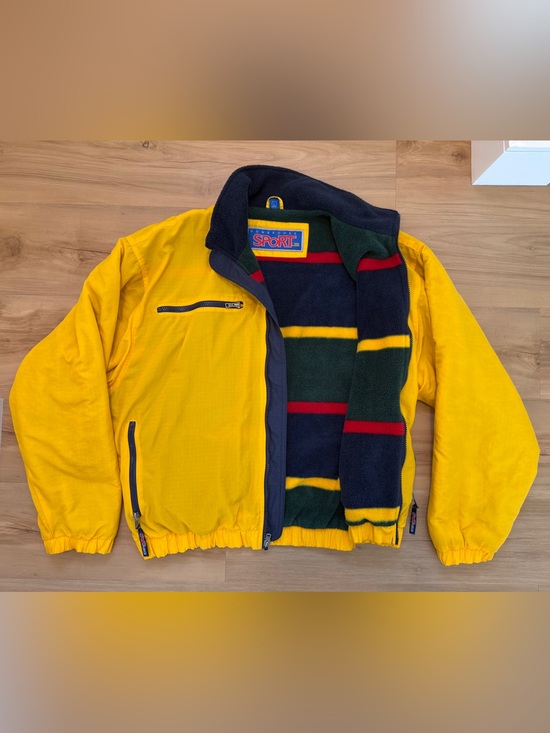 Dunbrooke Other - Dunbrooke Yellow Jacket with Cozy Navy Striped Fleece - Large